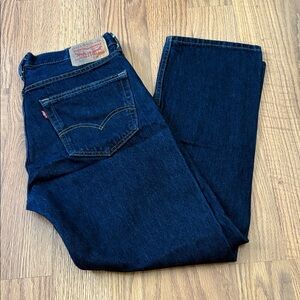 505 Levi's Men's Deep Indigo Straight Jeans W33 L29